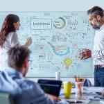 Magnetic Glass Whiteboard - Glass Dry Erase Board 48"x36" Large Frameless Board for Walls Office School and Home