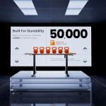 ErGear Height Adjustable Electric Standing Desk, 48 x 24 Inches Sit Stand up Desk, Memory Computer Home Office Desk, Vintage Brown