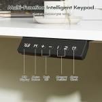 Homall Electric Standing Desk with 2 Drawers, Adjustable Height Computer Desk with Monitor Shelf Sit Stand Table with Splice Board Quick Install for Home Office (White, 63 Inch)