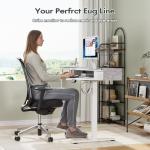 Homall Electric Standing Desk with 2 Drawers, Adjustable Height Computer Desk with Monitor Shelf Sit Stand Table with Splice Board Quick Install for Home Office (White, 63 Inch)