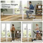 Homall Electric Standing Desk with 2 Drawers, Adjustable Height Computer Desk with Monitor Shelf Sit Stand Table with Splice Board Quick Install for Home Office (White, 63 Inch)