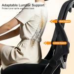 OHFILA Office Chair, Ergonomic Breathable Mesh,Flip-Up Arms and Adjustable High Back Lumbar Support,Comfy Computer Chair for Home Office (Black, 407)