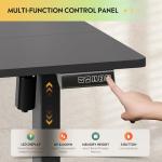 DEVAISE 48 Inch Electric Standing Desk, 3 Adjustable Height Stand up Desk for Home Office, Ergonomic Sit to Stand Desk with LED Touchscreen, Headphone Hook, 3 Memory Preset Computer Desk (Black)