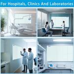 KIZZBY Glass Dry Erase White Board - Magnetic Boards for Wall, 48"x36" Large Frameless Whiteboard for Office, Home & School