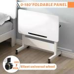 HDHNBA Rolling Desk Adjustable Height,Portable Laptop Desks,Small Standing Desk with Wheels for Home Office