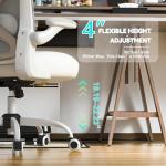 CASASIO Office Desk Chair with Ergonomic Lumbar Support, Extra-Thick Seat Cushion, Flip-up Arms, Breathable Mesh Back, Computer Task Chair for Home Office