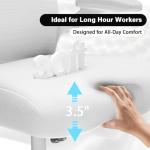 CASASIO Office Desk Chair with Ergonomic Lumbar Support, Extra-Thick Seat Cushion, Flip-up Arms, Breathable Mesh Back, Computer Task Chair for Home Office