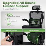 AreShark Office Chair Ergonomic Desk Chairs with Adjustable Lumbar Support& Headrest Hanger, High Back Breathable Mesh Chair with Wheels, Rolling Swivel Comfy Task Computer Chair for Home Work Gaming