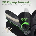 AreShark Office Chair Ergonomic Desk Chairs with Adjustable Lumbar Support& Headrest Hanger, High Back Breathable Mesh Chair with Wheels, Rolling Swivel Comfy Task Computer Chair for Home Work Gaming