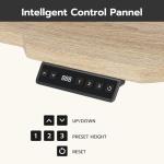 Acrolix 59 Inch L Shaped Standing Desk Adjustable Height, Electric Corner Standing Desk, Sit Stand Computer Table with Reversiable Splice Board,Light Rustic Brown