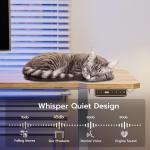 Acrolix 59 Inch L Shaped Standing Desk Adjustable Height, Electric Corner Standing Desk, Sit Stand Computer Table with Reversiable Splice Board,Light Rustic Brown