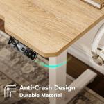 Acrolix 59 Inch L Shaped Standing Desk Adjustable Height, Electric Corner Standing Desk, Sit Stand Computer Table with Reversiable Splice Board,Light Rustic Brown