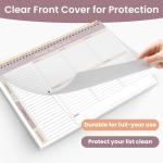 Weekly To Do List Notepad with 52 Undated Sheets（8.5"×11"）- Undated Weekly Planner Notepad for Office Desk Accessories and Supplies - Midnight Lilac