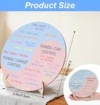 Feeling Wheel, 1PCS 6-Inch Double-Sided Emotion Wheel with Stand, Office Desk Decor, Therapist Gift for Counselor Social Worker Home Office