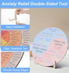 Feeling Wheel, 1PCS 6-Inch Double-Sided Emotion Wheel with Stand, Office Desk Decor, Therapist Gift for Counselor Social Worker Home Office
