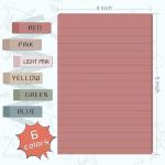 9 Pads Lined Sticky Notes 4x6 in Post, Vintage Colors Self Pad Its, Super Sticking Power Memo Pads Its, 40 Sheets/pad