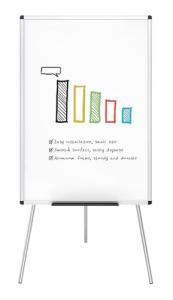 VIZ-PRO Whiteboard Easel, 36 x 24 Inches, Portable Dry Erase Board Height Adjustable for School Office and Home