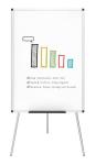 VIZ-PRO Whiteboard Easel, 36 x 24 Inches, Portable Dry Erase Board Height Adjustable for School Office and Home