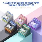 Samstar Desk File Organizer, Mesh Letter File Folder Holder with 3 Paper Trays and 2 Vertical Upright Section, for Office Supplies,Desk Accessories & Workspace,Black.