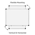 Amazon Basics Magnetic Dry Erase Whiteboard, 24"W x 18"H, Aluminium Frame, Silver/White