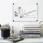 Amazon Basics Magnetic Dry Erase Whiteboard, 24"W x 18"H, Aluminium Frame, Silver/White