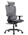 HUANUO Ergonomic Mesh Office Chair with 5-Level Lumbar Support, Computer Gaming Chair with Adjustable Headrest & Armrests, Rocking Tilt, Comfortable High Back Desk Chair for Home Office