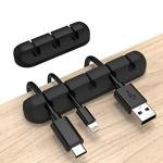 INCHOR Cord Organizer, Cable Clips Cord Holder, Cable Management USB Cable Power Wire Cord Clips, 2 Packs Cable Organizers for Car Home and Office (5, 3 Slots)