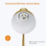 LEPOWER Metal Desk Lamp, Adjustable Goose Neck Table Lamp, Eye-Caring Study Desk Lamps for Bedroom, Study Room and Office (Gold)