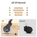 YFO Home Office Desk Chair Office Rubber Casters Ergonomic Computer Chair with Lumbar Support Adjustable Height Rolling Swivel Executive Task Armrests Chair， Brown Leather