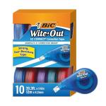 BIC Wite-Out EZ Correct Tear-Resistant Correction Tape with 39.3 ft of Tape, 10-Count Pack in White