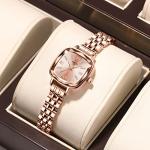 NIBOSI Women's Rose Gold Diamond Dress Watch