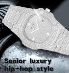 Stunning Unisex Diamond Big Face Quartz Watch