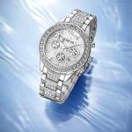 Gosasa Rose Gold Crystal Diamond Quartz Watch