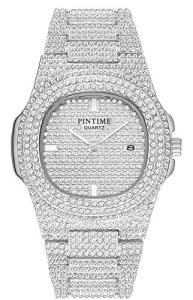 PINTIME Luxury Diamond Iced-Out Watch for Everyone