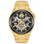 Bulova Men's Gold Tone Automatic Skeleton Watch 98A178