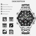 Golden Hour Men's Stainless Steel Waterproof Sport Watch