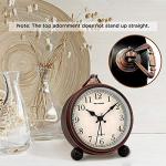 Peakeep Antique Gold Analog Alarm Clock 4