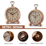 Vintage Bronze Battery Operated Retro Analog Clock