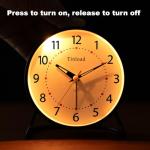 Tinload 4.5" Retro Silent Analog Alarm Clock