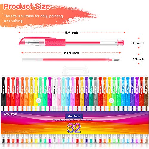 32-Color Gel Pen Set for Creative Coloring