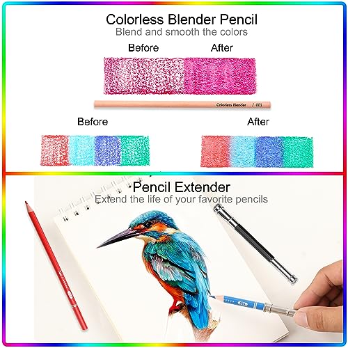 Vibrant 75-Pack Colored Pencils for Adult Art