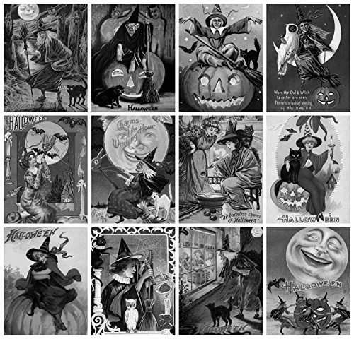 Halloween Grayscale Adult Coloring Book – 24 Pages