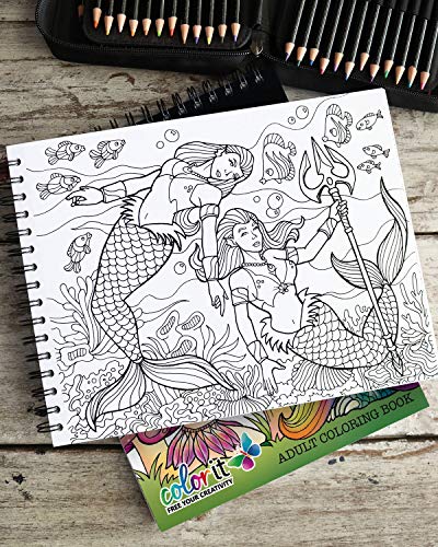 Mythical Creatures Adult Coloring Book by Colorit
