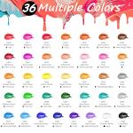 Caliart 36-Color Acrylic Paint Set with Brushes
