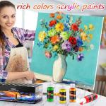 Caliart 36-Color Acrylic Paint Set with Brushes