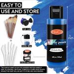 36 Color Acrylic Paint Set with Brushes - 55PCS