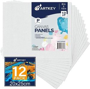 8x10 Inch Canvas Boards for Painting - 12-Pack
