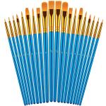 20-Piece Acrylic Paint Brush Set - Blue