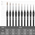 Golden Maple 10-Piece Detail Paint Brush Set