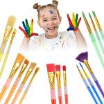 15-Piece Colorful Paint Brushes Set for Artists